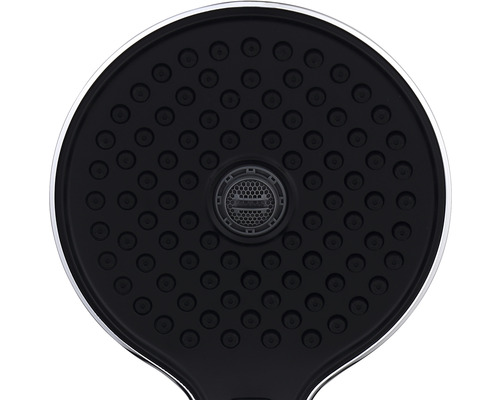 Duschhuvud med rund form och munstycken