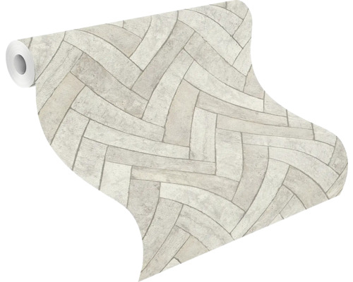 Tapetrulle med fiskbensmönster