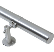 Detaljbild av en handledare i rostfritt stål med fäste