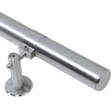 Rostfritt stål ledstång med fäste för väggmontering