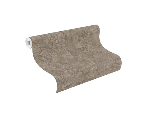 Tapetrulle med träutseende