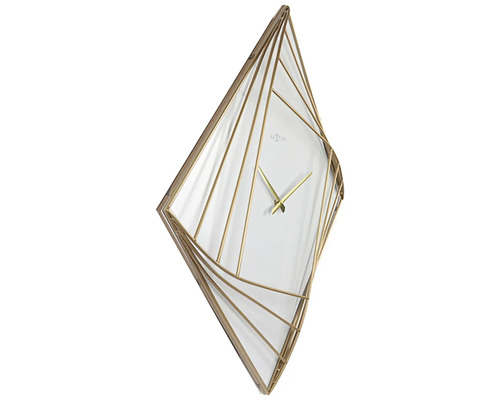 Dekorativ väggklocka med metallram