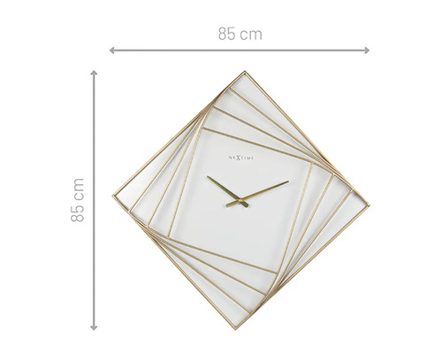 Dekorativ väggklocka med roterande ram och 85 cm diameter