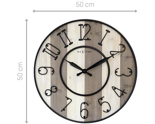 Väggklocka med en diameter på 50 centimeter