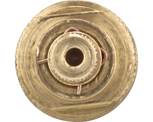 Detaljvy av mässingsmunstycke