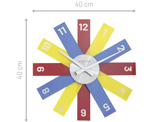 Nextime väggklocka, diameter 40 cm