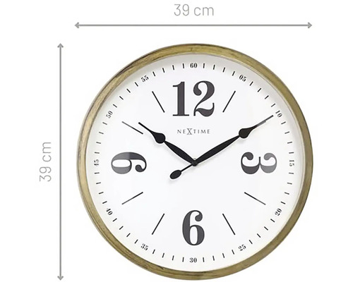 Nextime väggklocka, diameter 39 centimeter