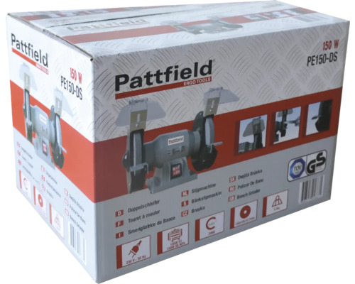 Förpackning för en Pattfield bänkslipmaskin