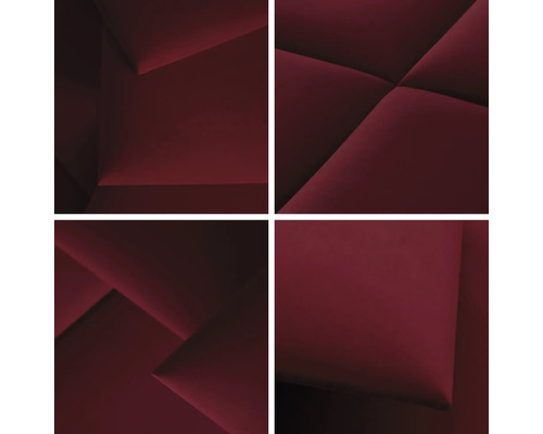 Collage av akustikpaneler med geometriska former