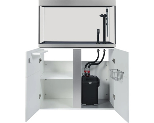 Akvariumkombination med underskåp, innerfilter och ytterfilter