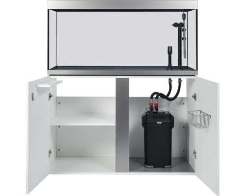 Akvarium med underskåp och ytterfilter