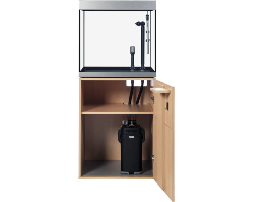 Akvarium med skåp och filter