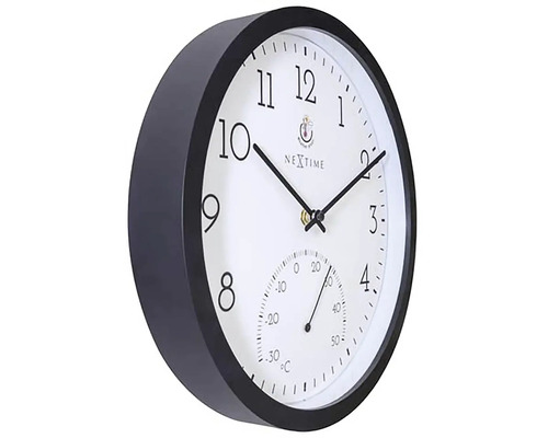 Väggklocka med termometer