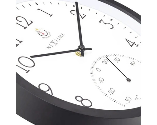 Nextime väggklocka med termometer