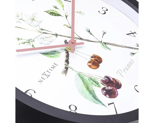 Väggklocka med körsbärsblommotiv för väggmontering