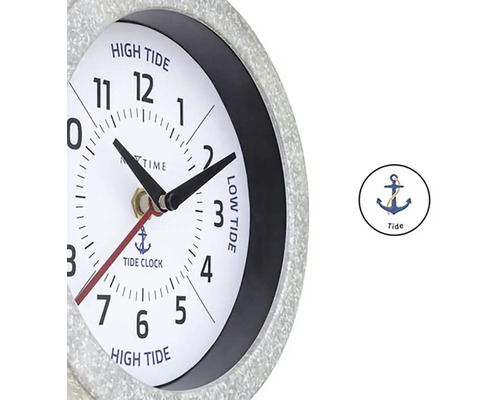 Nextime tidvattenklocka med indikering för högvatten och lågvatten