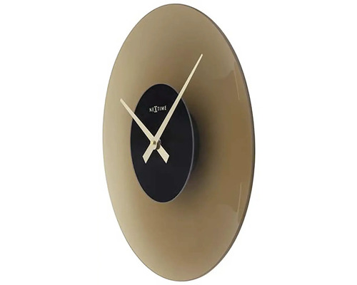 Nextime Logo. Rund väggklocka med tidsvisning