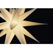 Julstjärna av papper med belysning