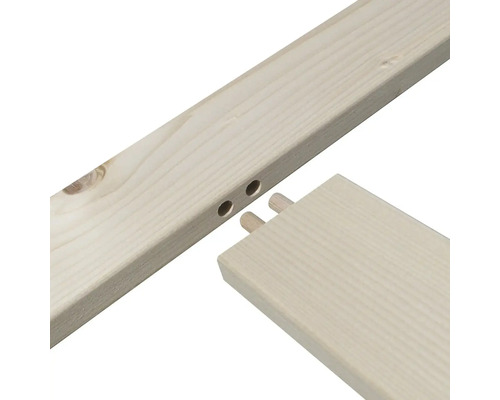 Träplanka med dymlingförbindning