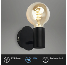 Vägglampa med E27 sockel, skyddsklass IP44, glödlampa ingår inte