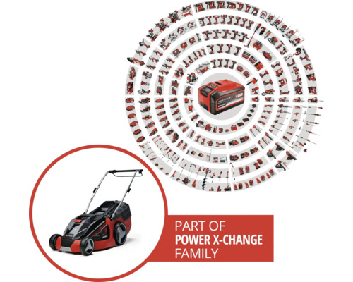 Einhell Power X-Change-familj med gräsklippare och batterisystem