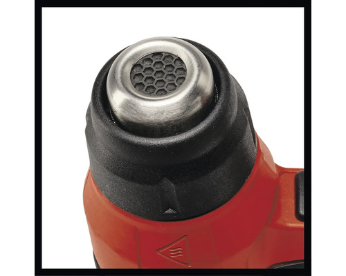 Närbild av en varmluftspistol med munstycke