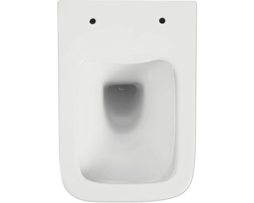 Vägghängd WC med djup spolning av keramik, ovanifrån