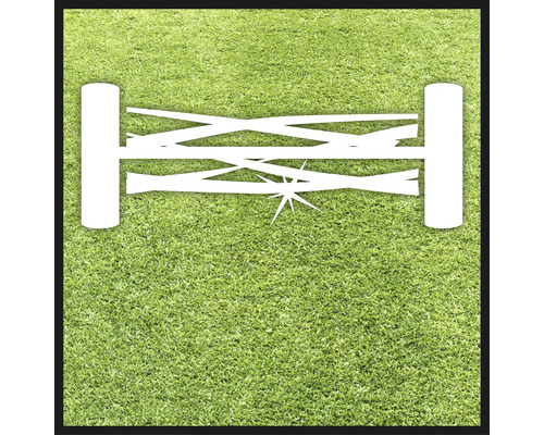 Symbol för skadad staket på gräsmatta