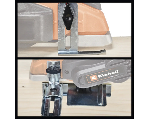 Detaljvy av hyveldjupinställning