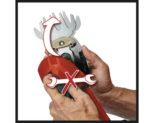 Symbol för verktygslös knivbytesriktning för grässax