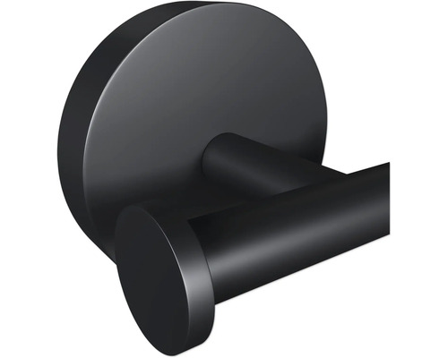 Svart handdukshängare för väggmontering