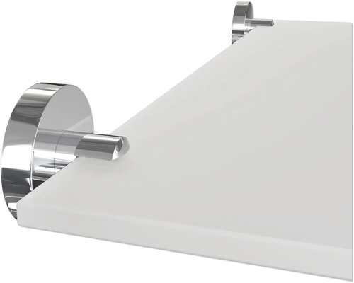 Vägghylla av glas med fästen