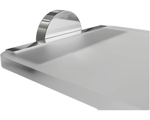 Glashylla med metallfäste