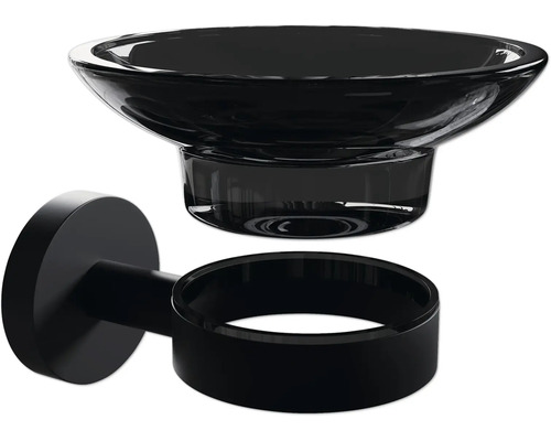 Svart tvålkopp för väggmontering