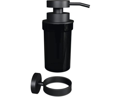 Svart tvåldispenser för väggmontage