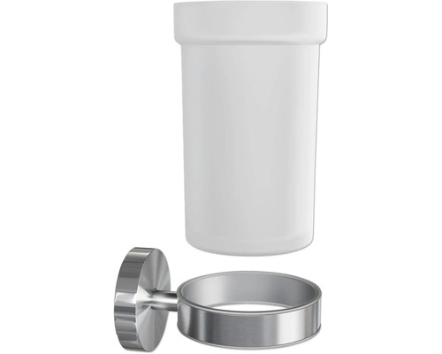 Tandborstmugg med vägghållare av rostfritt stål