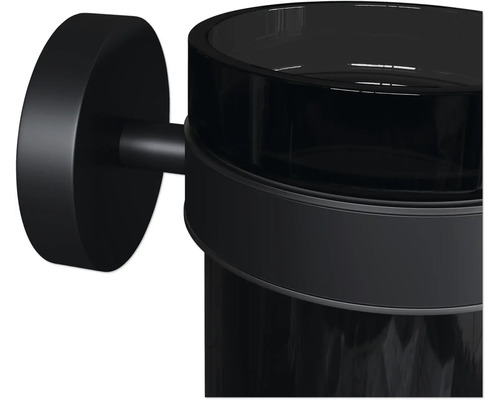 Svart tandborstkopp för väggmontering