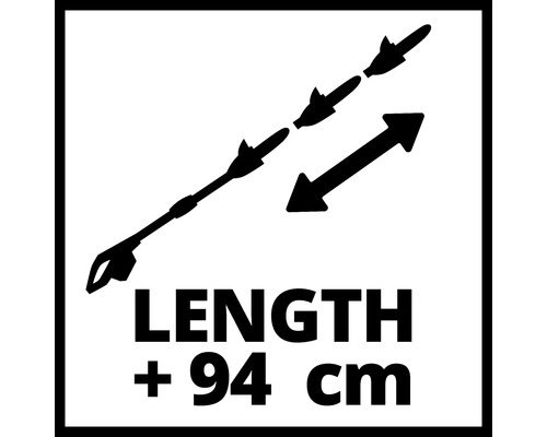 Förlängning med 94 centimeter symbol
