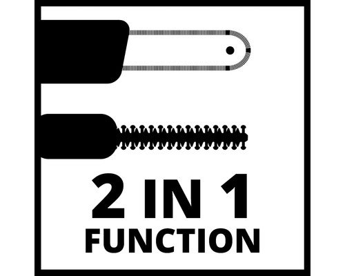 Symbol för 2 i 1 funktion: häcksax och busksax