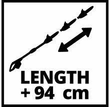 Symbol för förlängning av lans med 94 centimeter