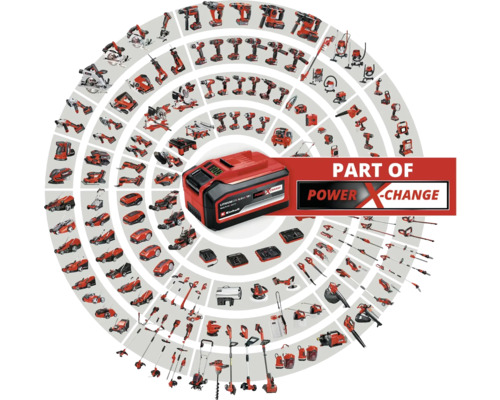 Einhell Power X-Change batteri med tillhörande verktyg