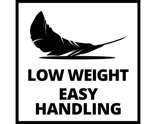 Symbol för låg vikt och enkel hantering