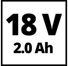 Symbol för 18 volt 2.0 amperetimmar