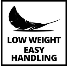 Symbol för låg vikt och enkel hantering