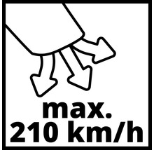 Maximal lufthastighet på 210 kilometer per timme