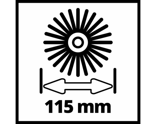 Symbol för en diameter på 115 millimeter