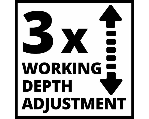 Symbol för trefaldig arbetsdjupjustering