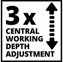 Trippel central arbetsdjupjustering