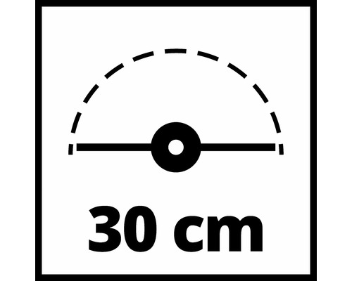 Symbol för ett svängområde på 30 centimeter