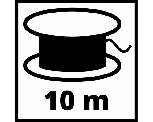 Symbol för 10 meters trådrulle